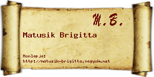 Matusik Brigitta névjegykártya