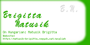 brigitta matusik business card